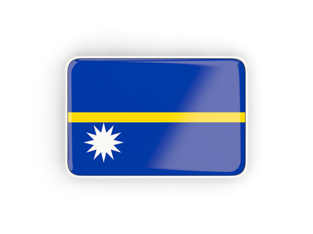 Rectangular icon with frame. Download flag icon of Nauru at PNG format