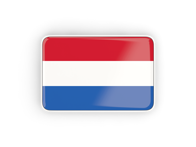 Rectangular icon with frame. Download flag icon of Netherlands at PNG format