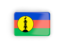 New Caledonia. Rectangular icon with frame. Download icon.