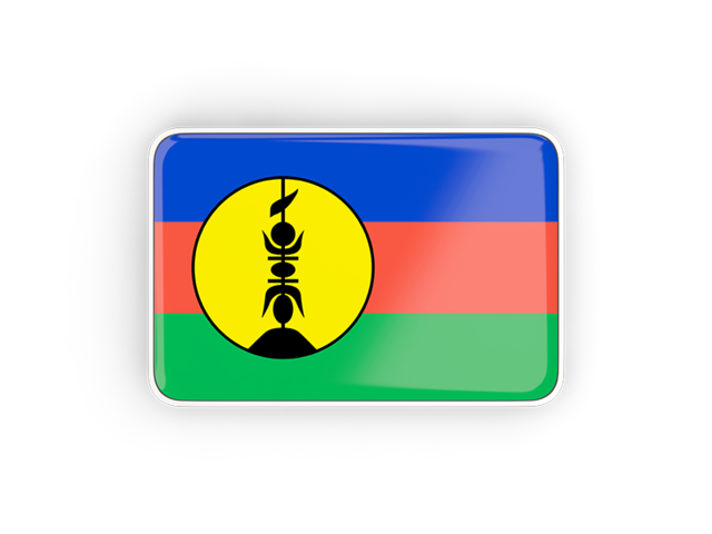 Прямоугольная иконка с рамкой. Скачать флаг. Новая Каледония
