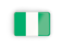 Nigeria. Rectangular icon with frame. Download icon.
