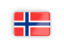 Norway. Rectangular icon with frame. Download icon.