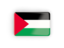 Palestinian territories. Rectangular icon with frame. Download icon.