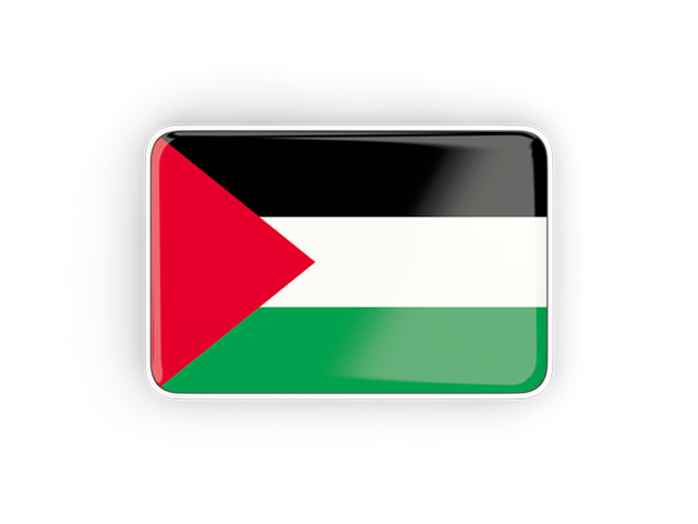 Rectangular icon with frame. Download flag icon of Palestinian territories at PNG format