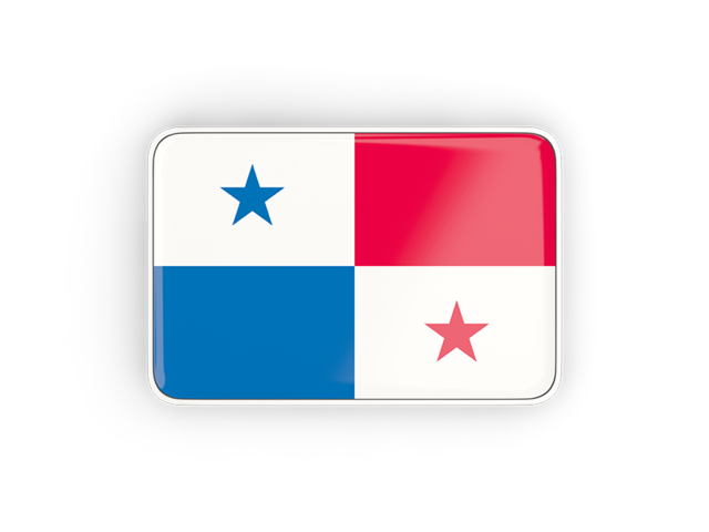 Rectangular icon with frame. Download flag icon of Panama at PNG format