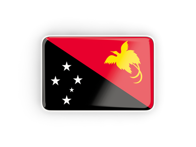 Rectangular icon with frame. Download flag icon of Papua New Guinea at PNG format