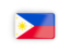 Philippines. Rectangular icon with frame. Download icon.