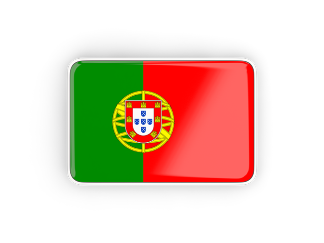 Rectangular icon with frame. Download flag icon of Portugal at PNG format