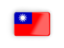 Taiwan. Rectangular icon with frame. Download icon.