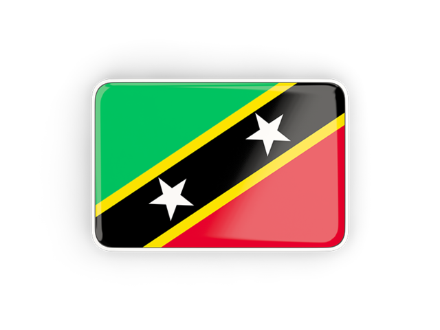 Rectangular icon with frame. Download flag icon of Saint Kitts and Nevis at PNG format