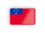 Samoa. Rectangular icon with frame. Download icon.