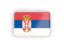 Serbia. Rectangular icon with frame. Download icon.