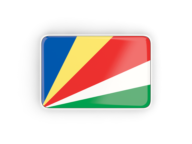 Rectangular icon with frame. Download flag icon of Seychelles at PNG format
