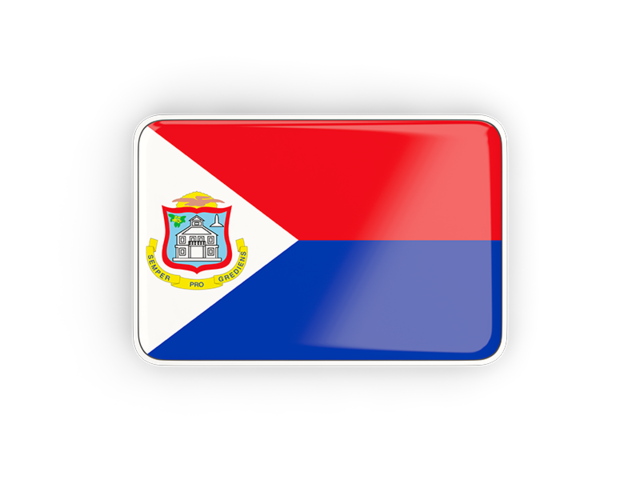 Rectangular icon with frame. Download flag icon of Sint Maarten at PNG format