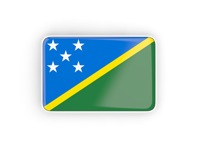 Rectangular icon with frame. Download flag icon of Solomon Islands at PNG format