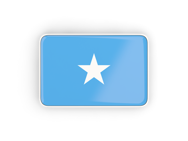 Прямоугольная иконка с рамкой. Скачать флаг. Сомали