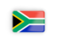 South Africa. Rectangular icon with frame. Download icon.