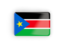Южный Судан. Прямоугольная иконка с рамкой. Скачать иллюстрацию.