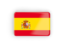 Spain. Rectangular icon with frame. Download icon.