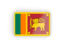 Sri Lanka. Rectangular icon with frame. Download icon.