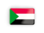 Sudan. Rectangular icon with frame. Download icon.