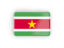 Suriname. Rectangular icon with frame. Download icon.