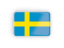 Sweden. Rectangular icon with frame. Download icon.