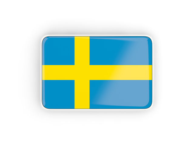 Rectangular icon with frame. Download flag icon of Sweden at PNG format