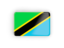 Tanzania. Rectangular icon with frame. Download icon.
