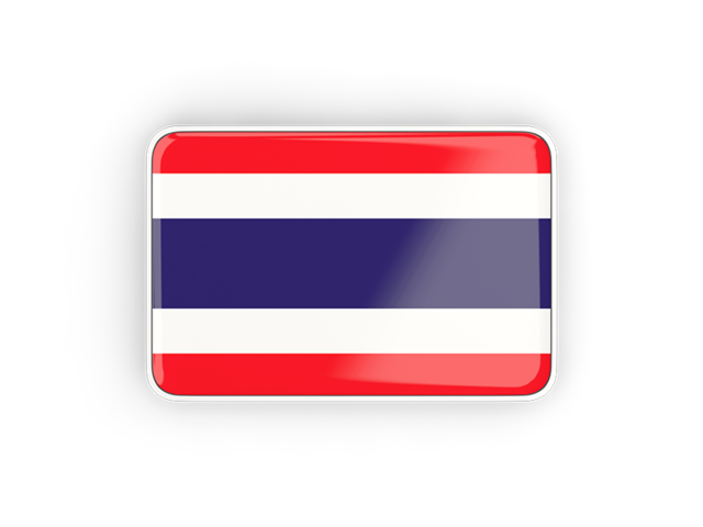 Rectangular icon with frame. Download flag icon of Thailand at PNG format