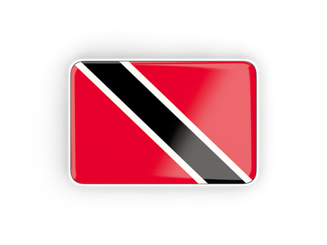 Прямоугольная иконка с рамкой. Скачать флаг. Тринидад и Тобаго