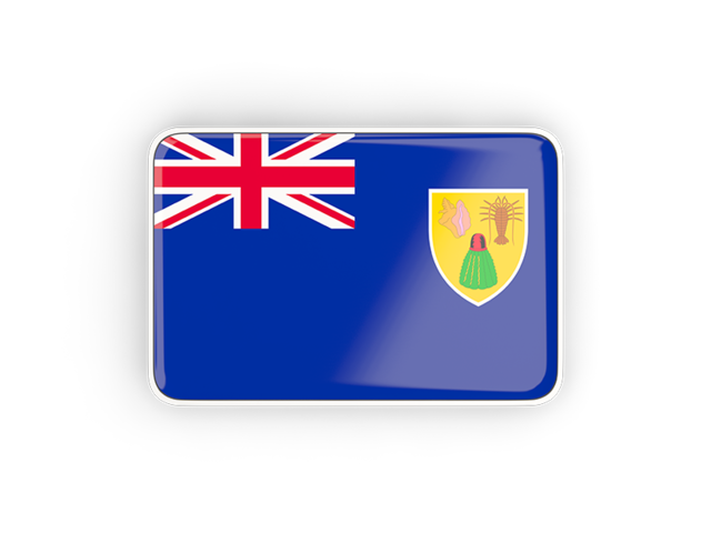 Rectangular icon with frame. Download flag icon of Turks and Caicos Islands at PNG format