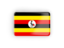 Uganda. Rectangular icon with frame. Download icon.