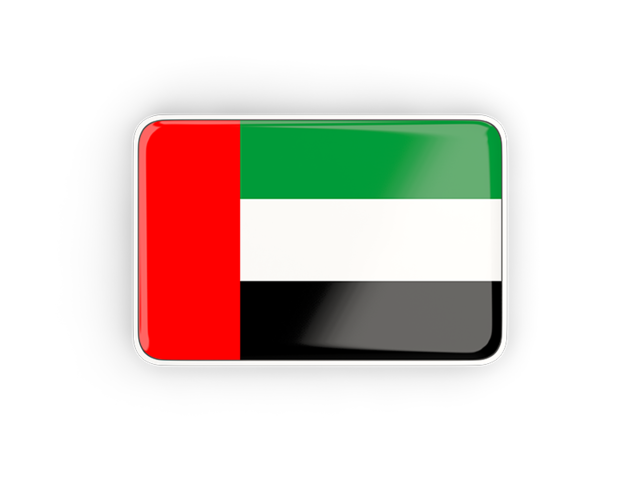 Rectangular icon with frame. Download flag icon of United Arab Emirates at PNG format