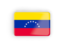 Venezuela. Rectangular icon with frame. Download icon.