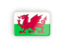 Wales. Rectangular icon with frame. Download icon.