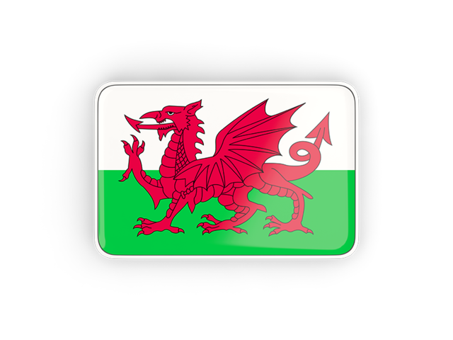 Rectangular icon with frame. Download flag icon of Wales at PNG format