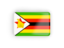 Zimbabwe. Rectangular icon with frame. Download icon.