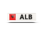 Albania. Rectangular icon with ISO code. Download icon.