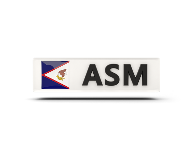 Rectangular icon with ISO code. Download flag icon of American Samoa at PNG format