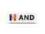 Andorra. Rectangular icon with ISO code. Download icon.