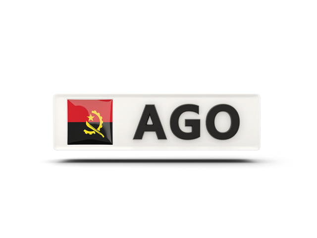 Rectangular icon with ISO code. Download flag icon of Angola at PNG format