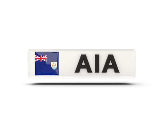 Rectangular icon with ISO code. Download flag icon of Anguilla at PNG format