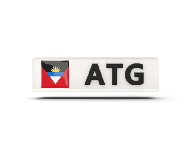 Rectangular icon with ISO code. Download flag icon of Antigua and Barbuda at PNG format