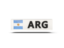 Argentina. Rectangular icon with ISO code. Download icon.