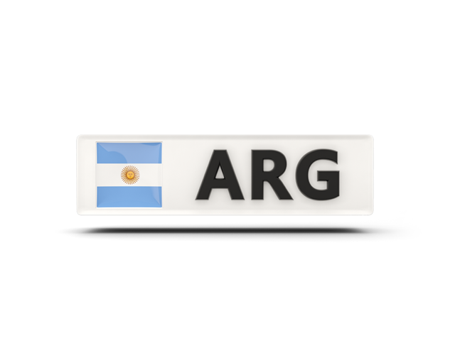 Rectangular icon with ISO code. Download flag icon of Argentina at PNG format