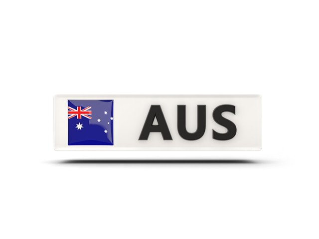 Rectangular icon with ISO code. Download flag icon of Australia at PNG format