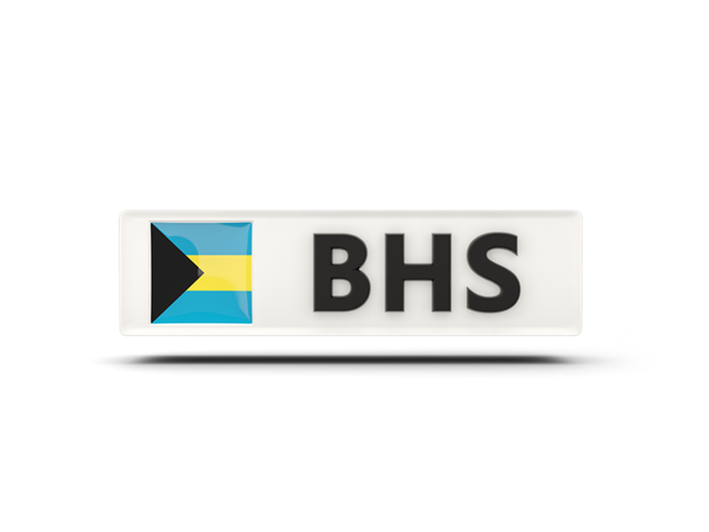 Rectangular icon with ISO code. Download flag icon of Bahamas at PNG format