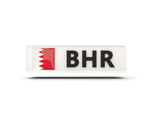 Rectangular icon with ISO code. Download flag icon of Bahrain at PNG format