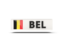 Belgium. Rectangular icon with ISO code. Download icon.